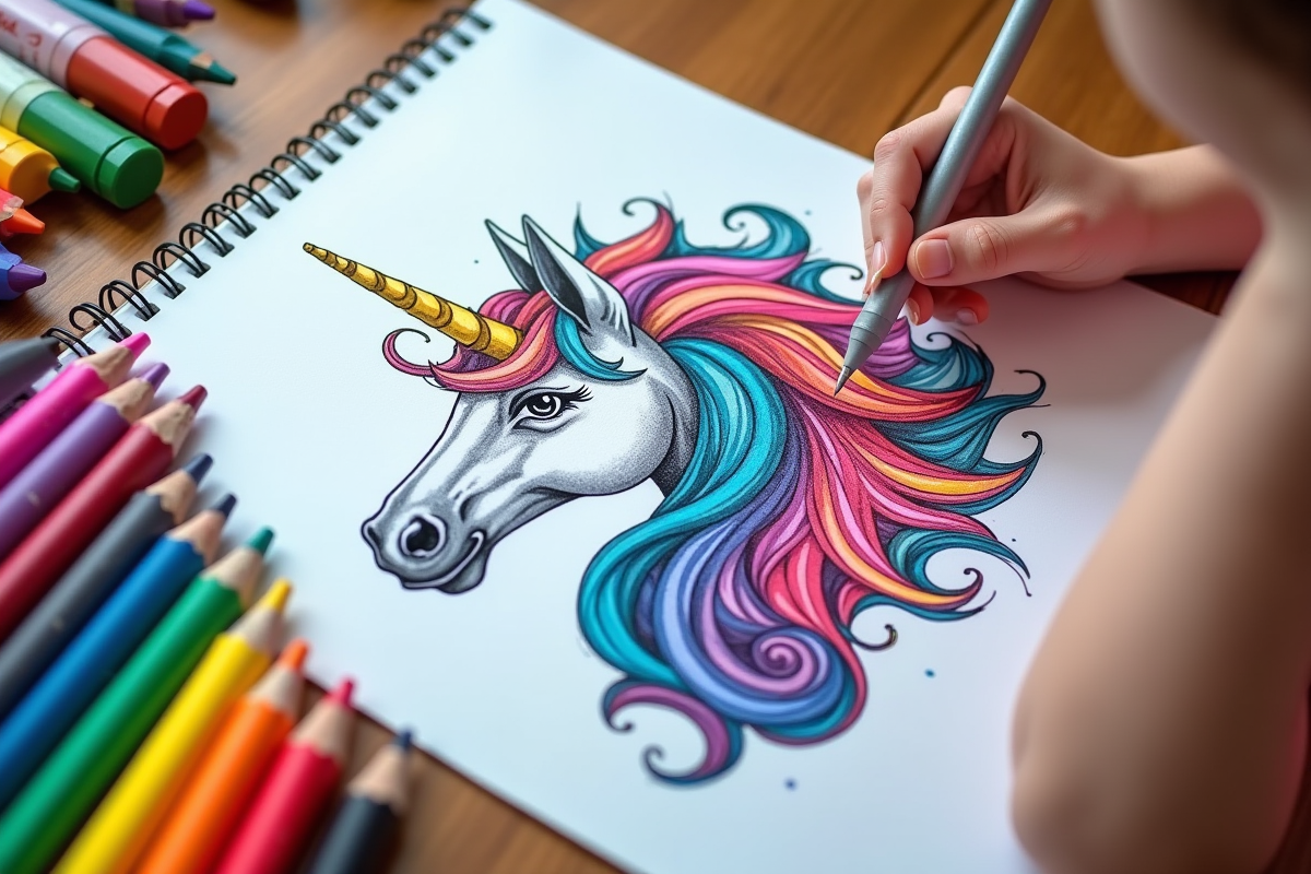 licorne coloriage